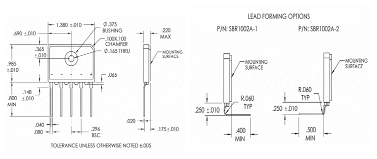 Sensitron - Light Weight Bridge Rectifiers